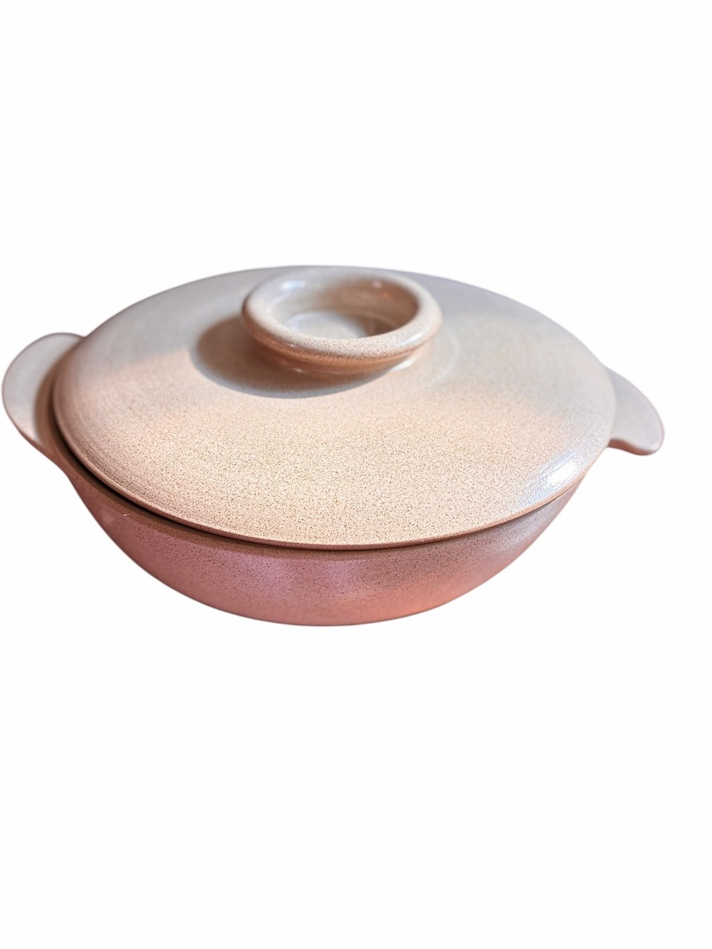 Vintage 1950s Heath Ceramics Winged Covered Casserole Sea & Sand